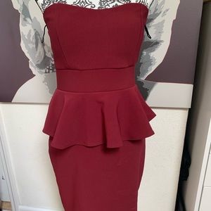 Burgundy dress